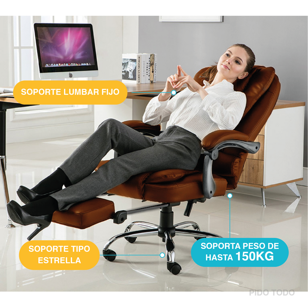 Silla Ejecutiva de Escritorio Oficina Ergonómica Reclinable
